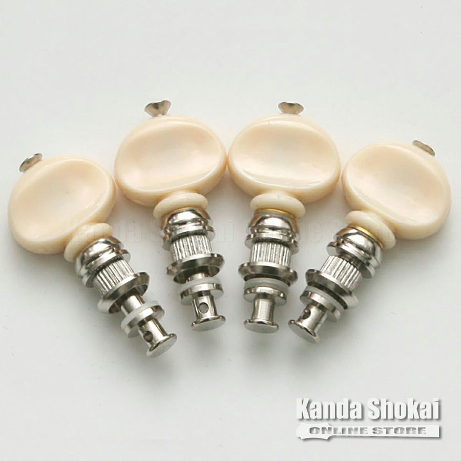 Grover Ukulele Peg 4, Nickel White Buttonの商品画像1