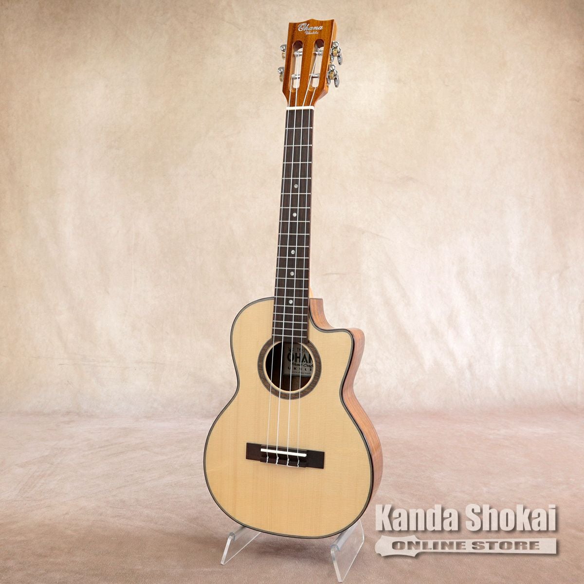 Ohana Ukuleles ( オハナウクレレ ) TK-250GCE, Solid Spruce Top